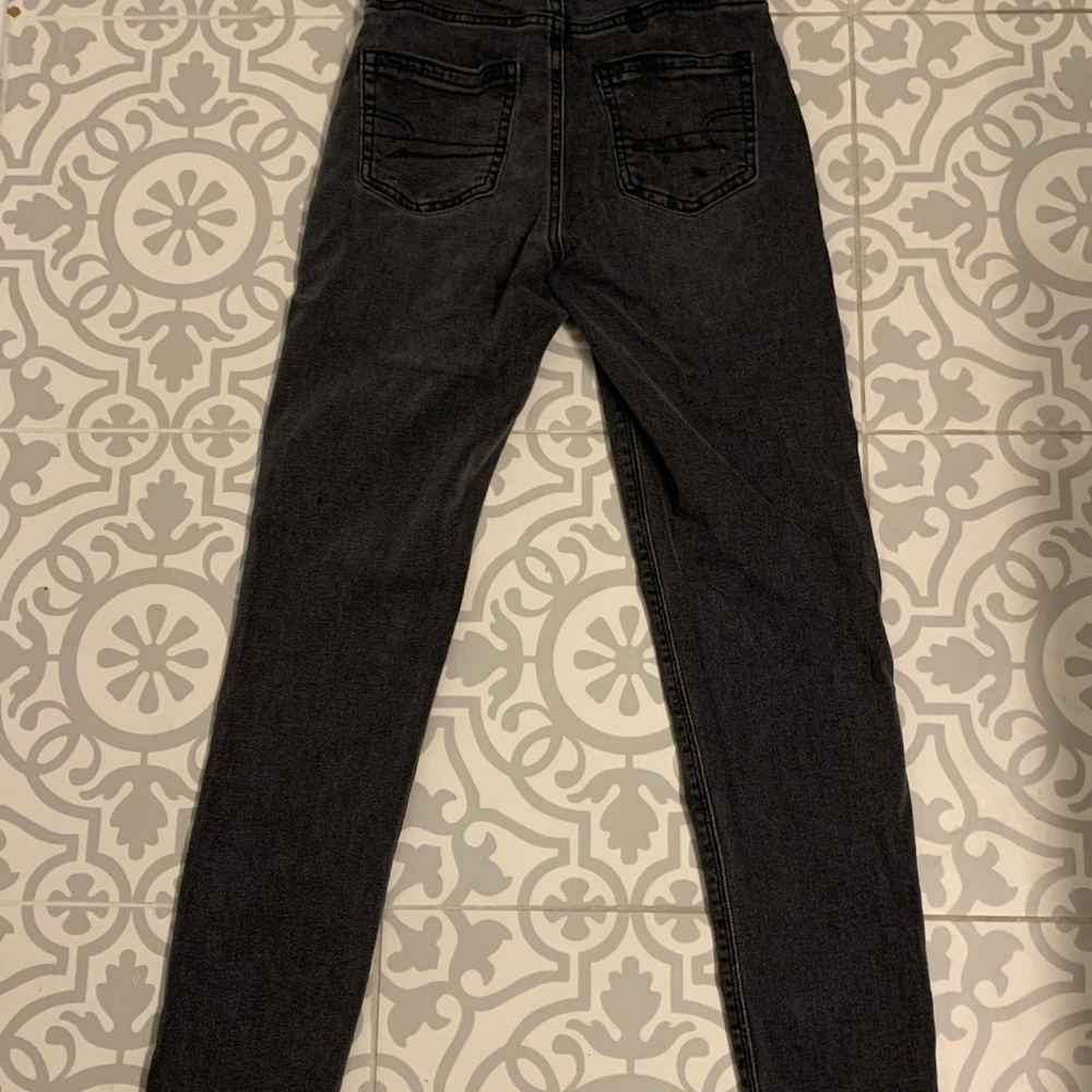 American eagle black distressed jeans